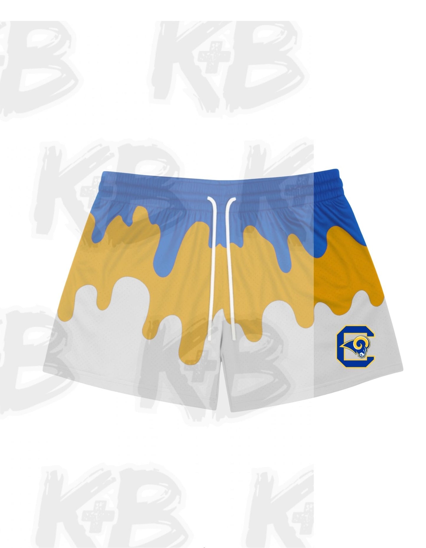 Chesterfield Blue/Gold Slime Shorts