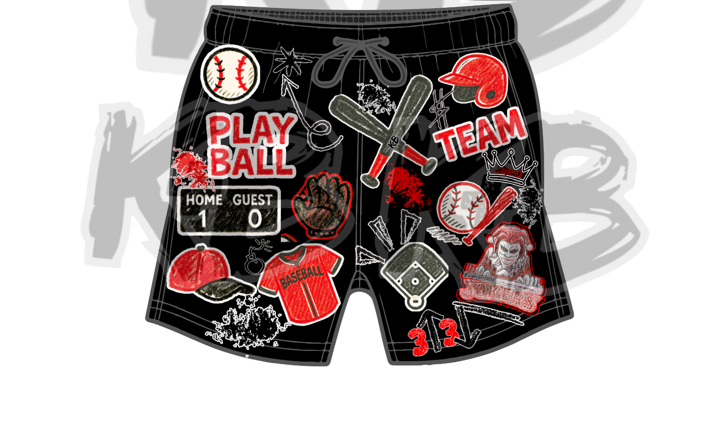 Jokers Scribble Shorts Only