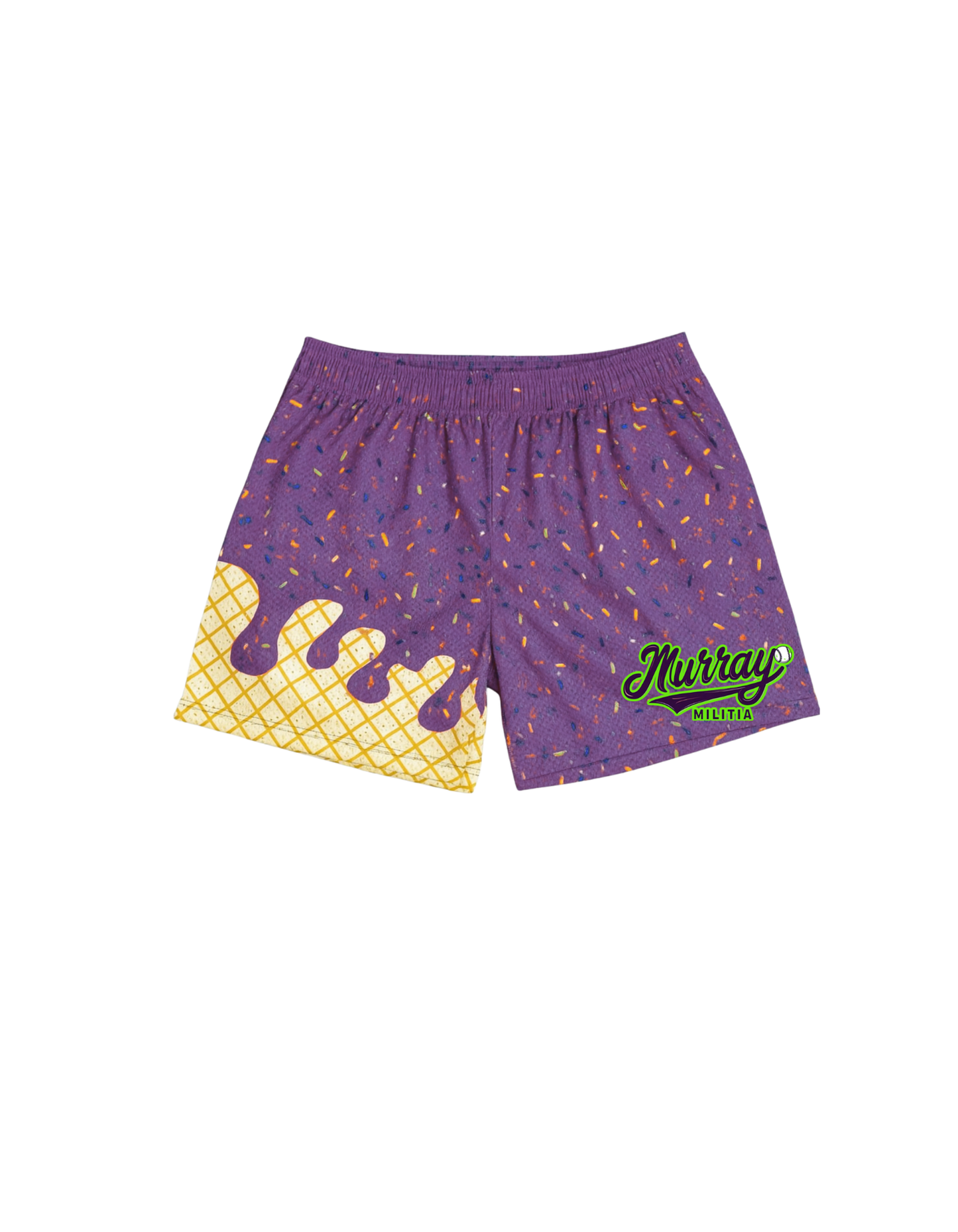 Murray Militia purple drip shorts