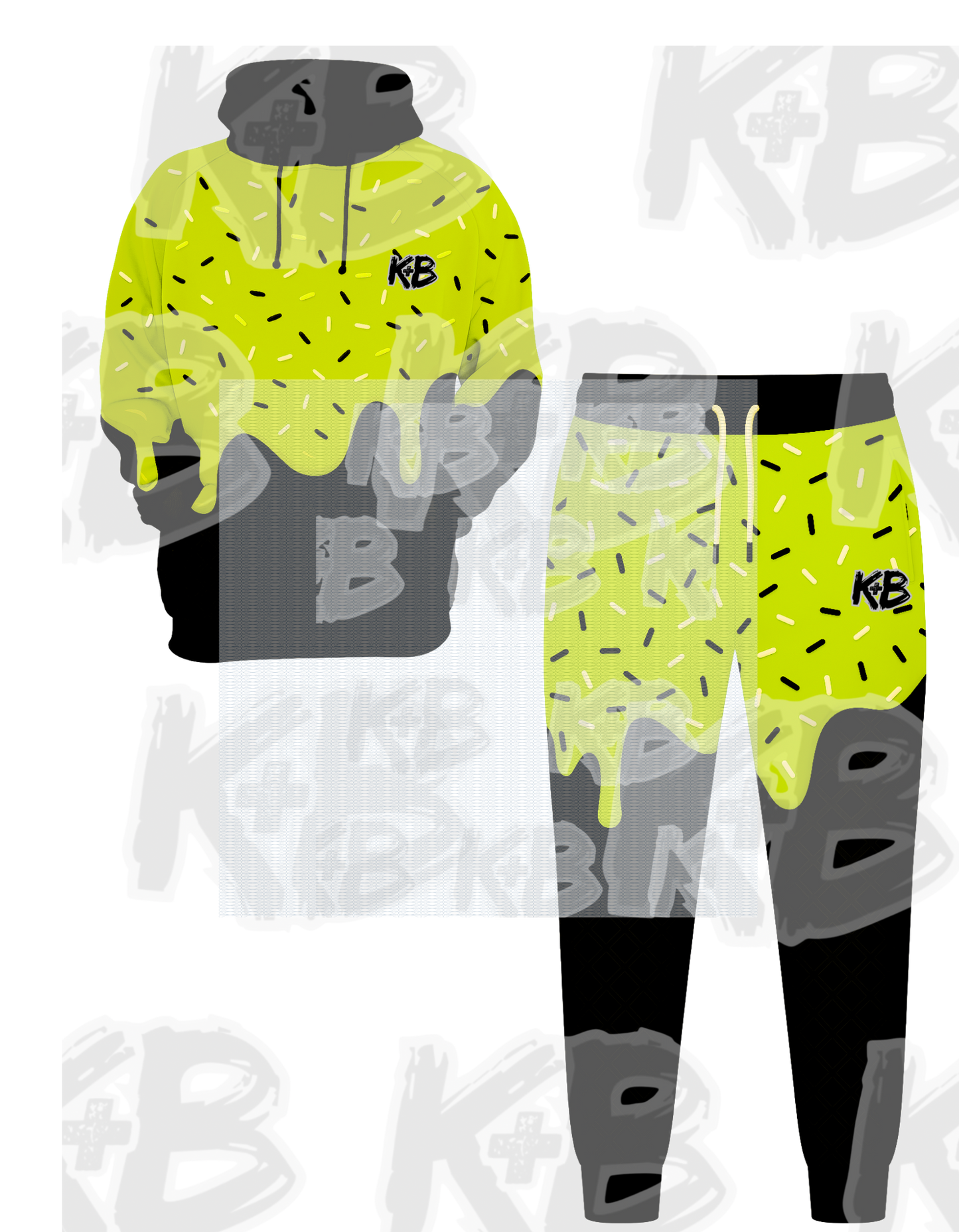 K+B Color Drip Sweat Set