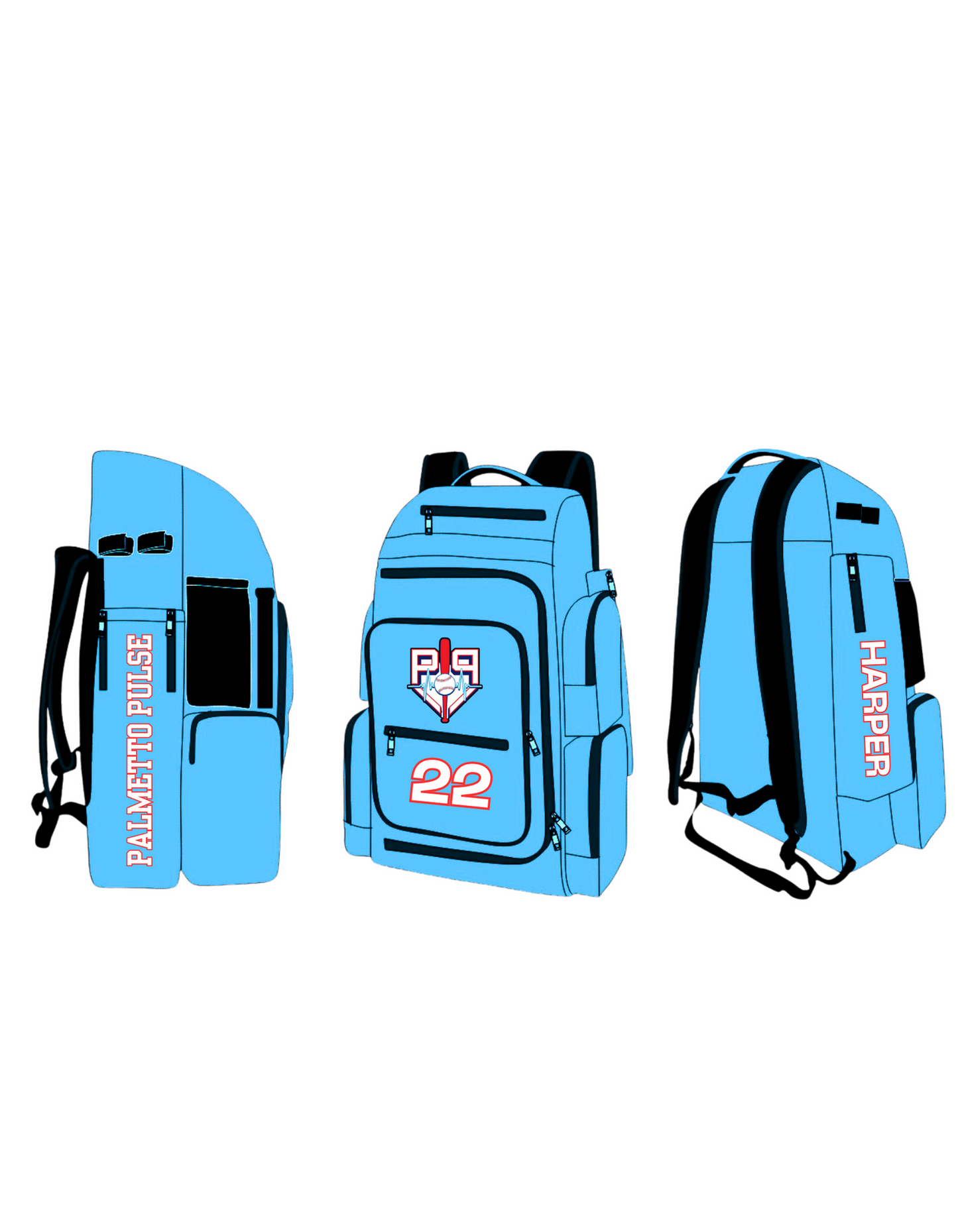 Palmetto Pulse Custom Bat Bag