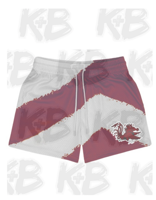 GC garnet/white shorts
