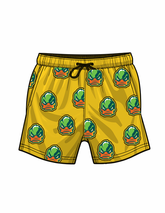 Ducks Shorts Yellow W/Duck Logo- Shorts ONLY