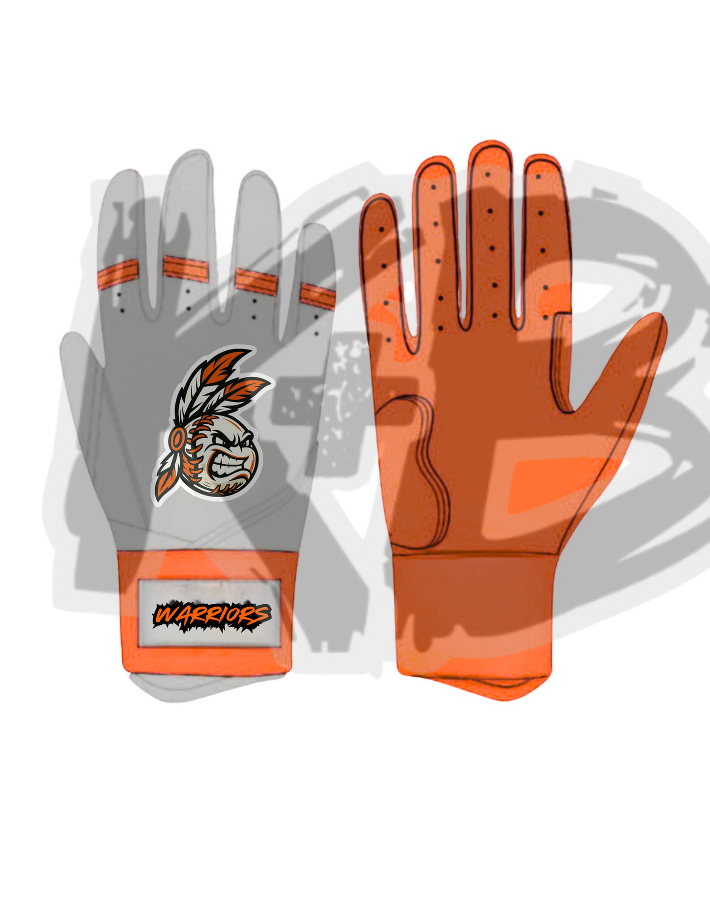 WB custom batting gloves