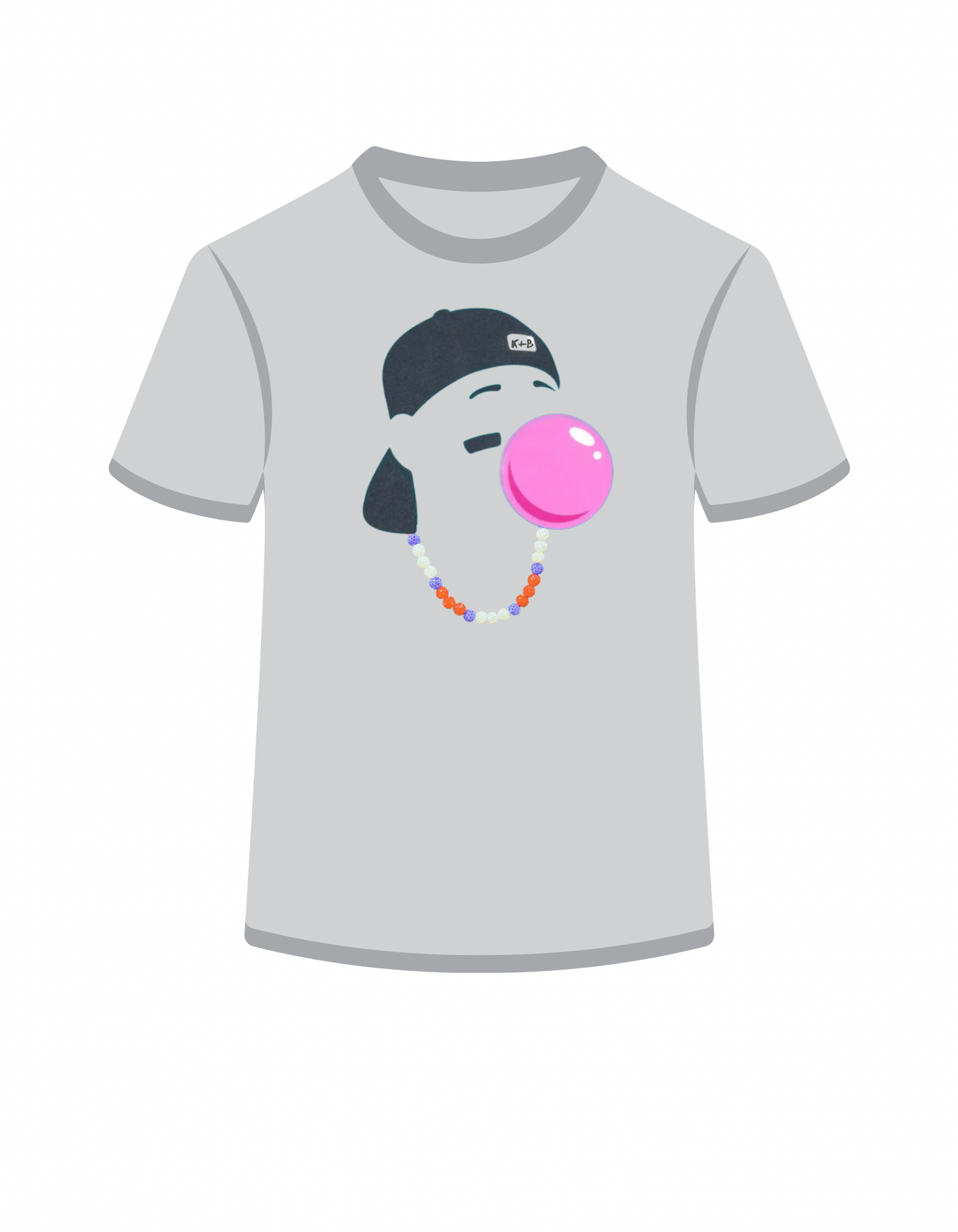 Baseball Bubble-White, Purple, Orange