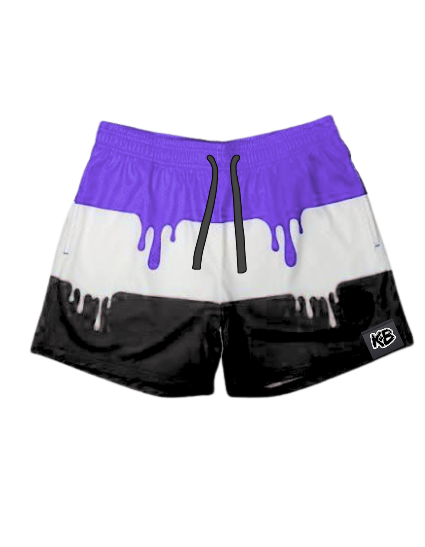 KB shorts triple slime purple white black