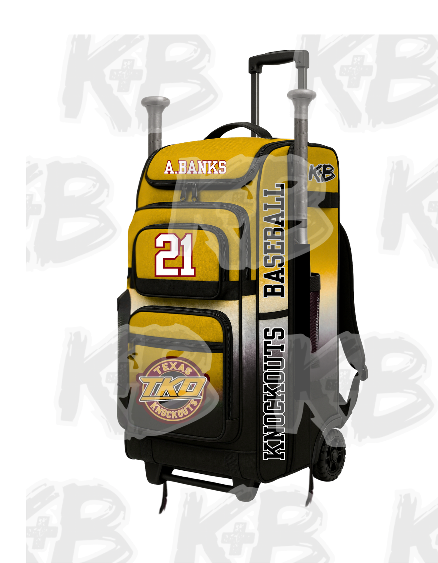 TKO bat bag with trolley 2