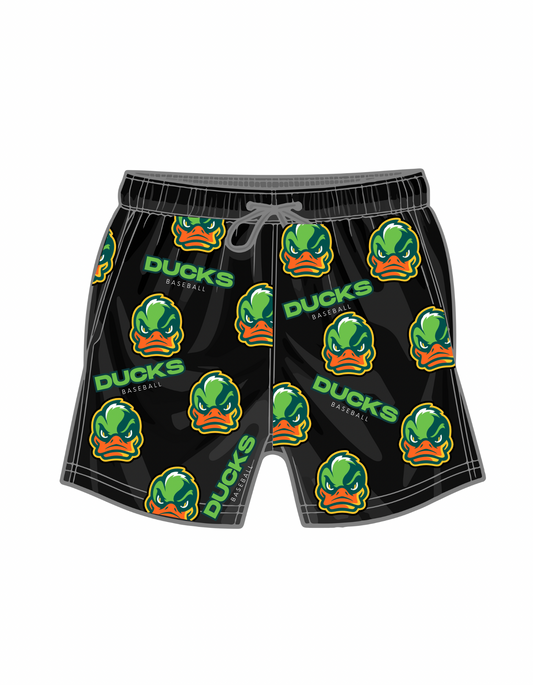 Ducks Shorts Black W/Duck Logo- Shorts ONLY