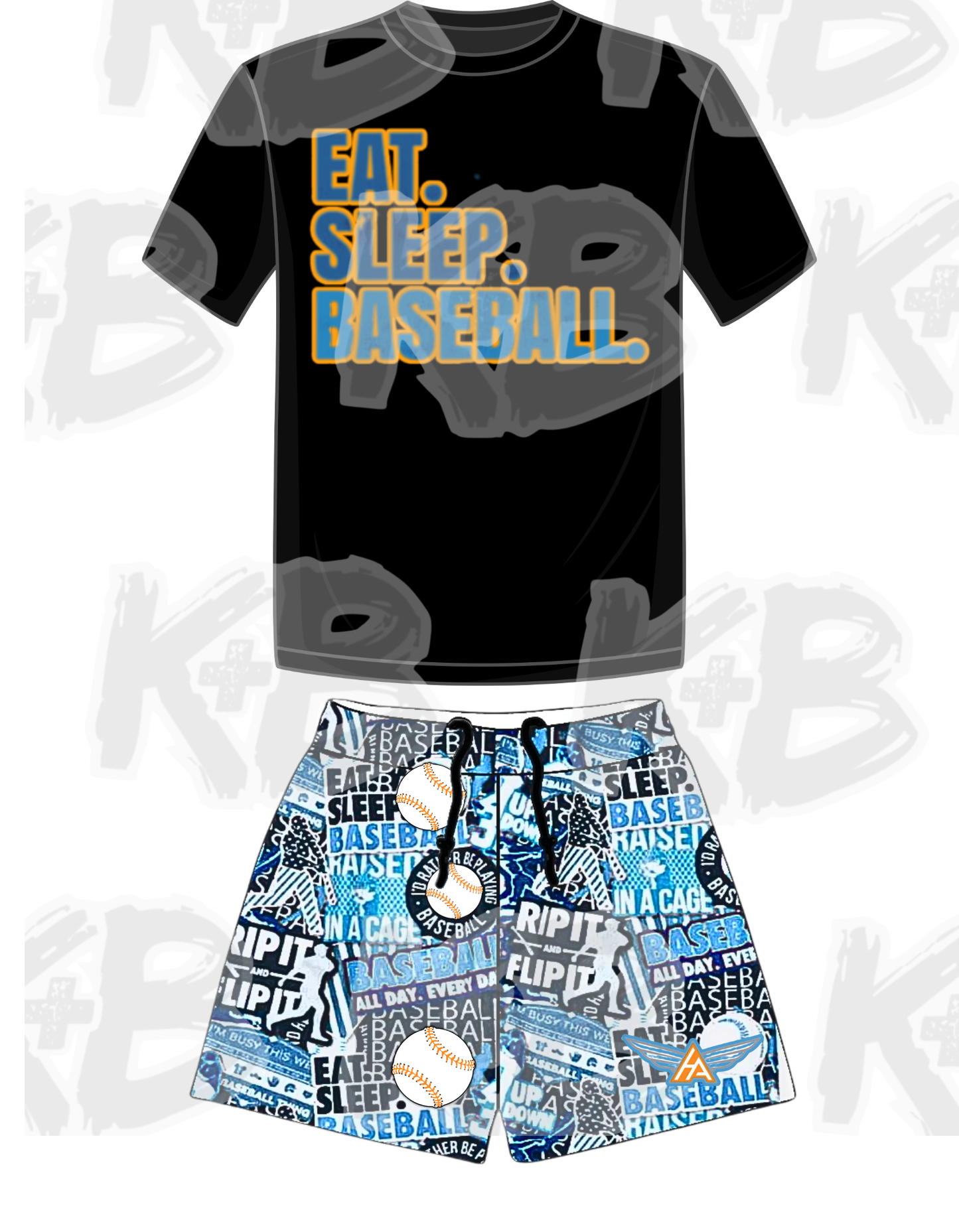 Aviators Set eat sleep baseball