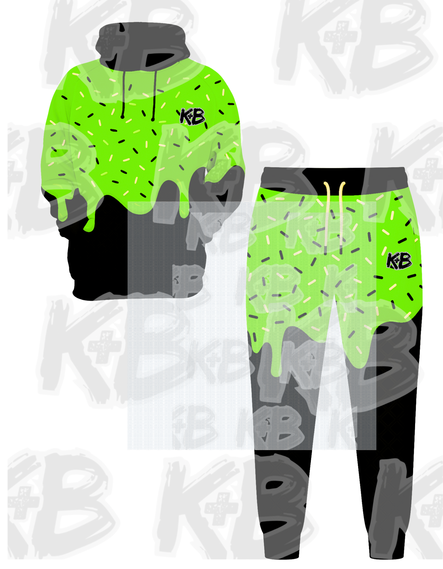 K+B Color Drip Sweat Set