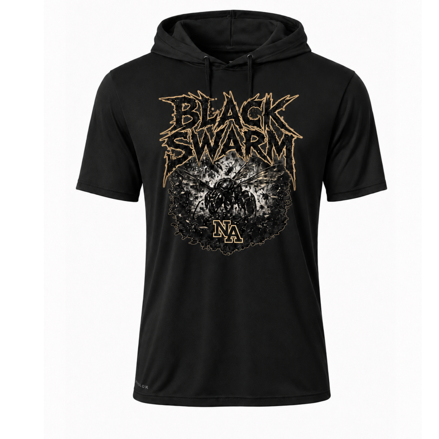 NA black swarm hooded shirt 5