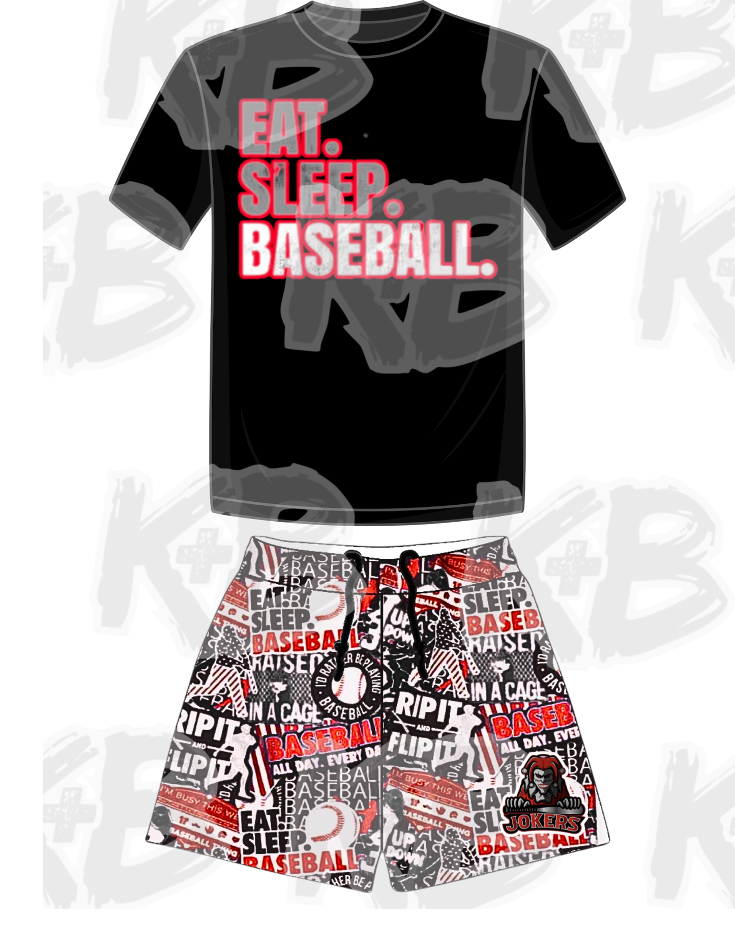Jokers eat. Sleep. Baseball set.