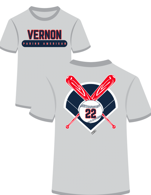 Vernon Parish American Baseball Bat Crossed