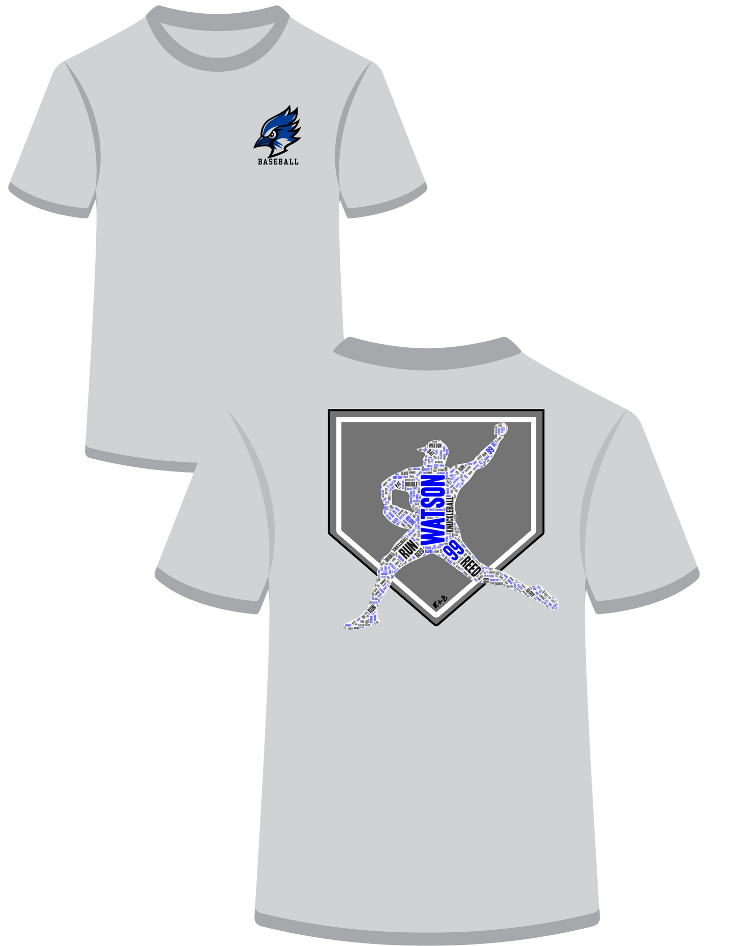 Word Art- Bluejays Player (Front&Back)