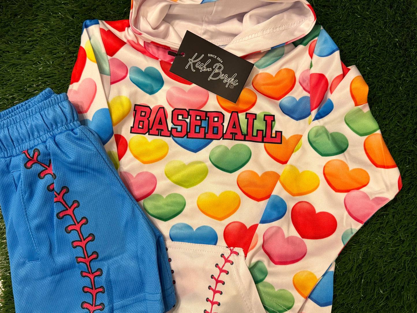 KB Valentines hooded LS shirt+Shorts set 2