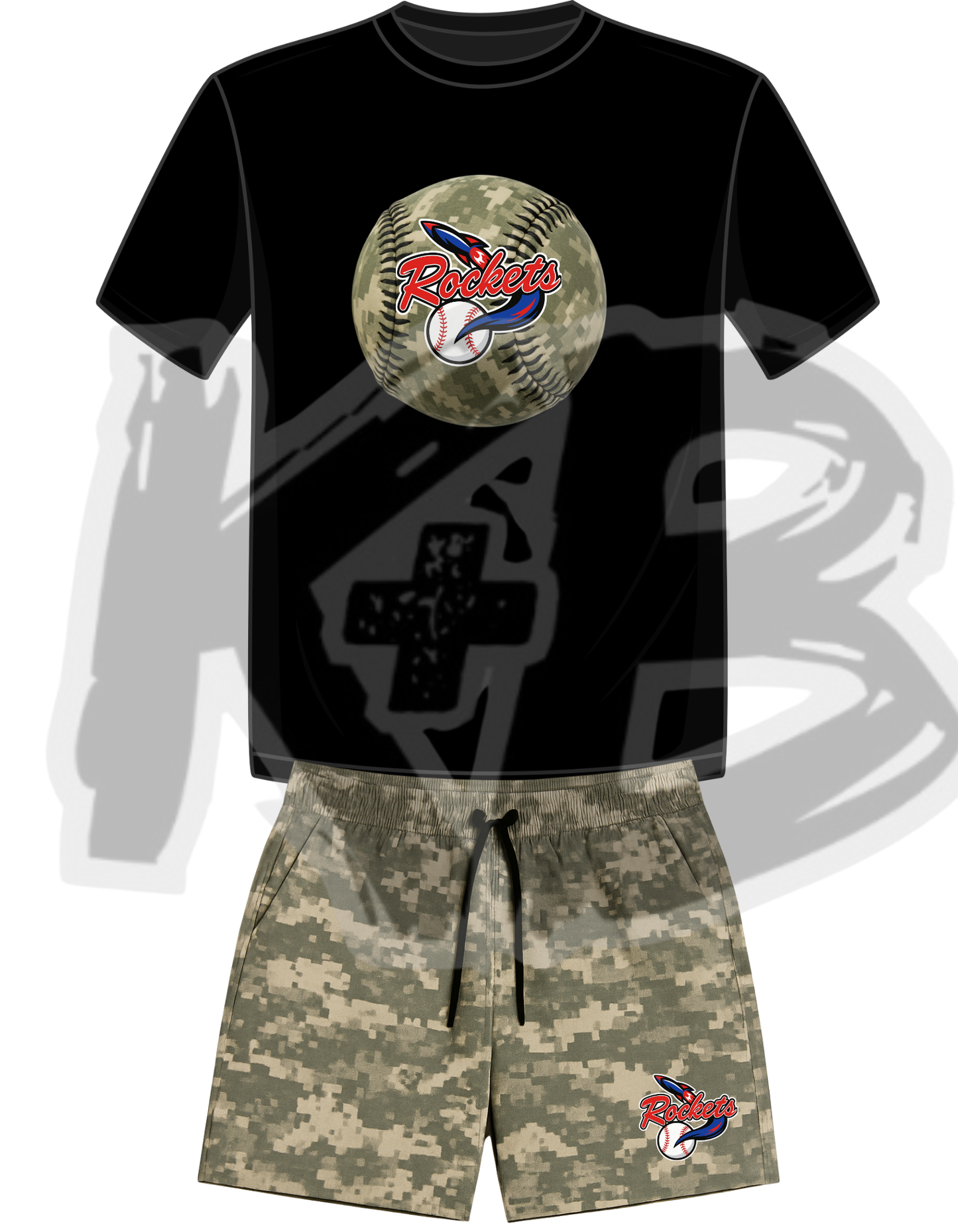 SCR army camo baseball set