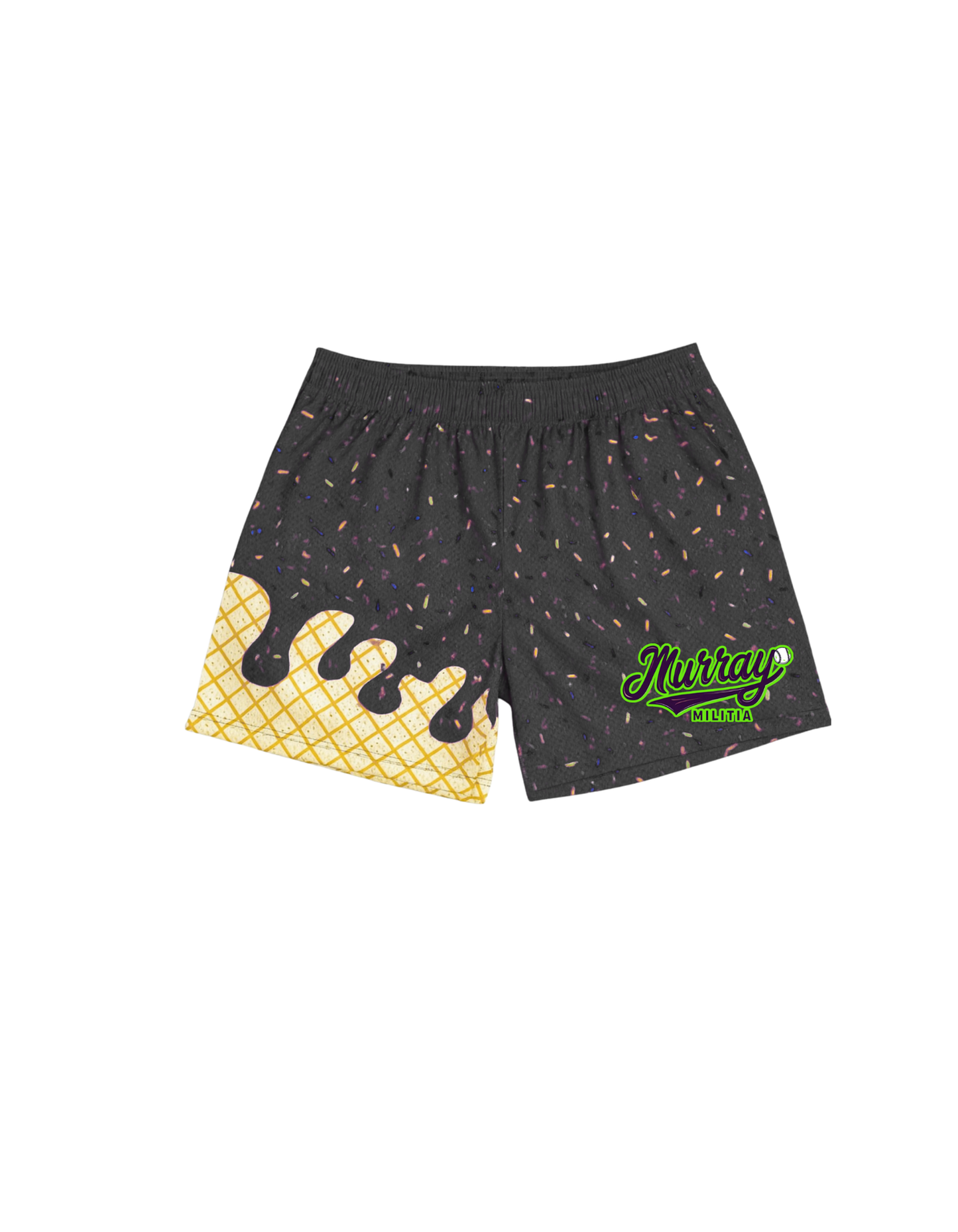 Murray Militia black drip shorts