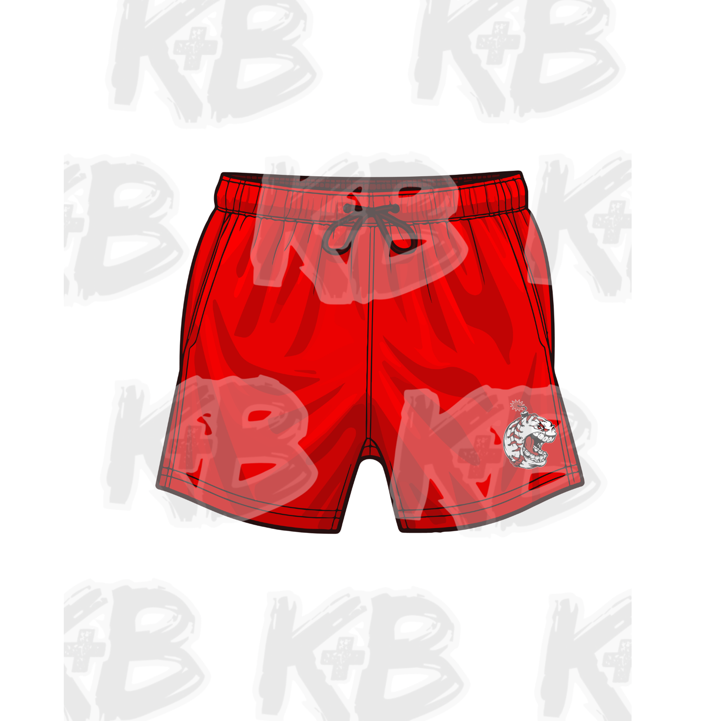 OB shorts solid red