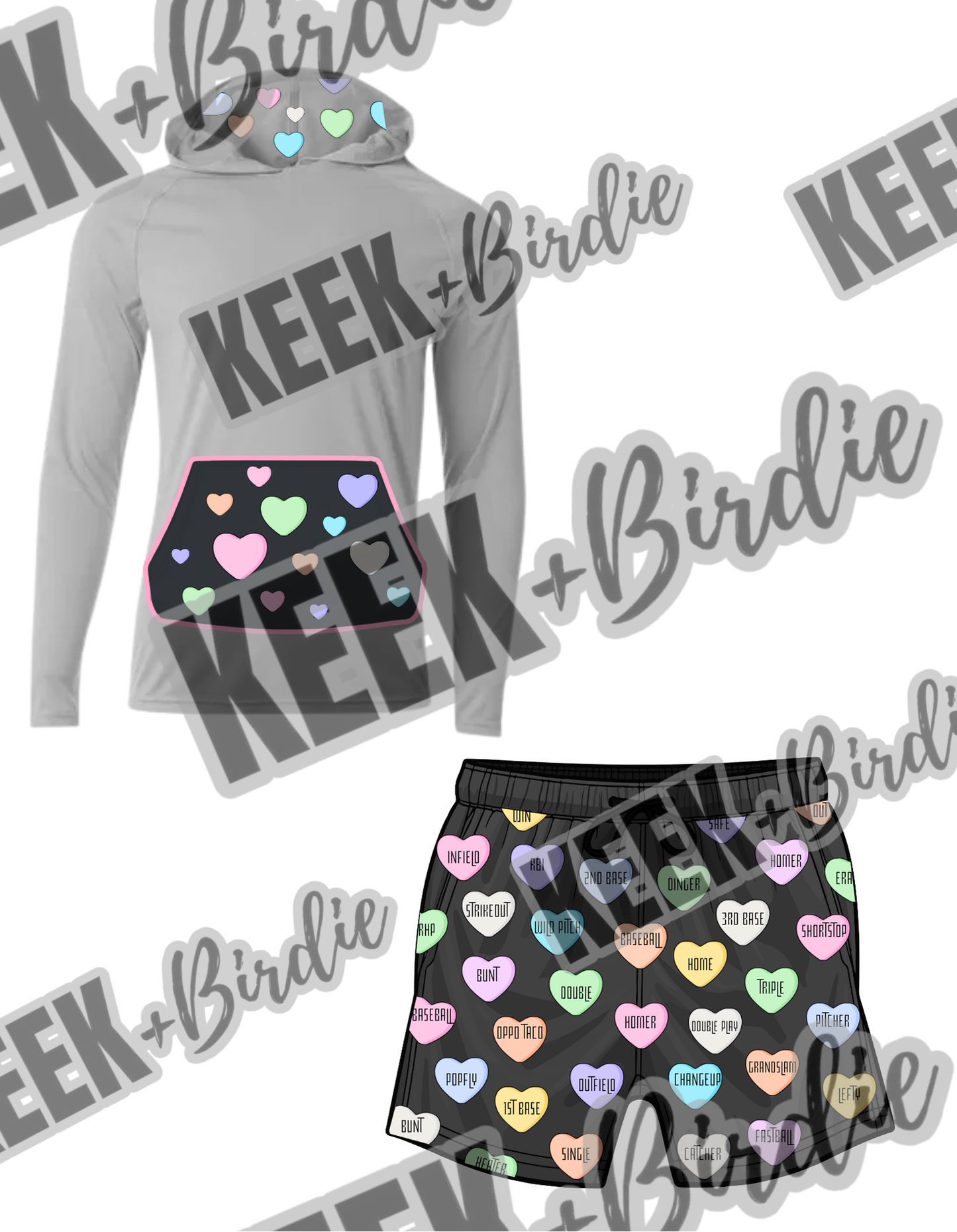 KB Valentines hooded LS shirt+Shorts set 4