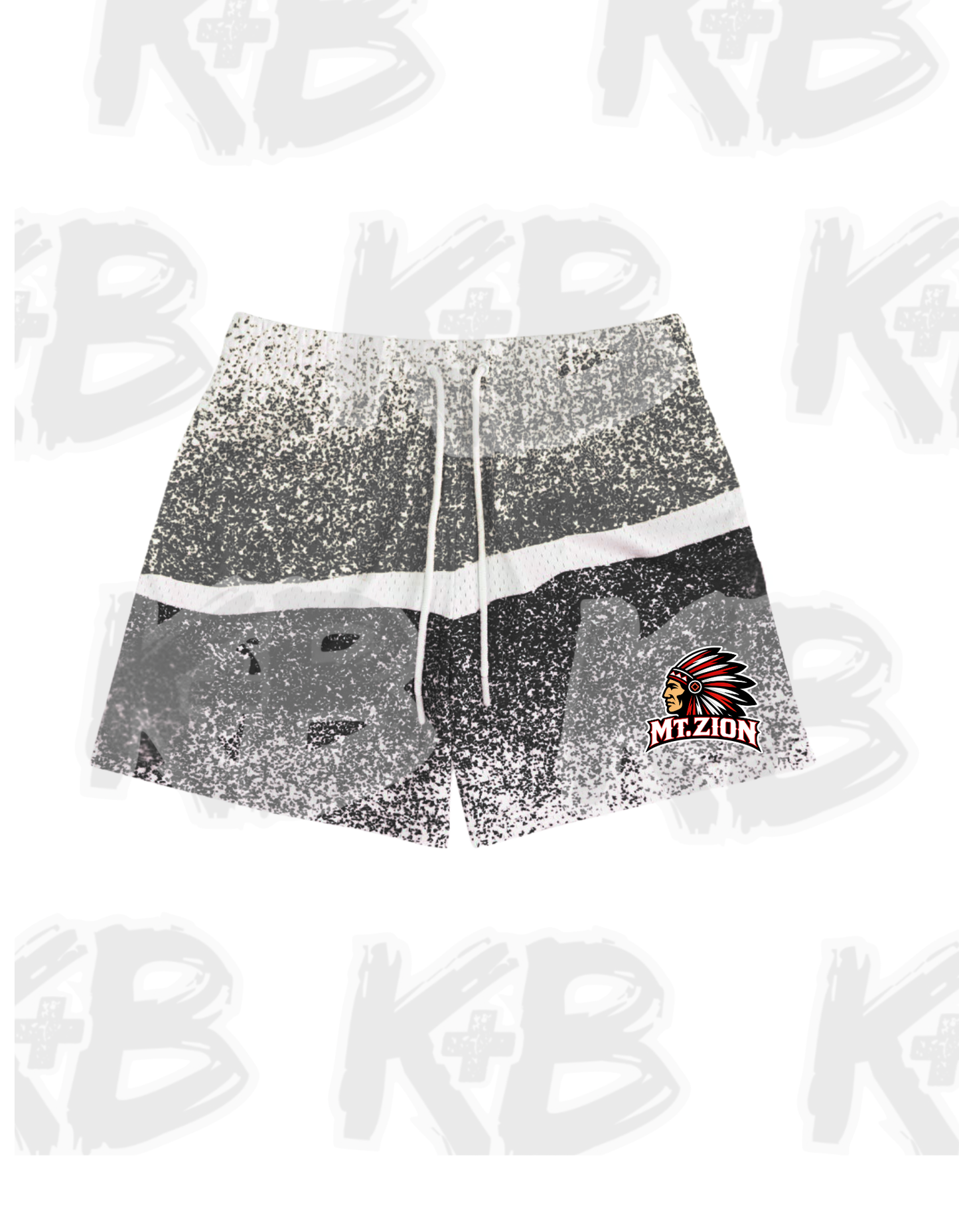 MTZ shorts black spray paint