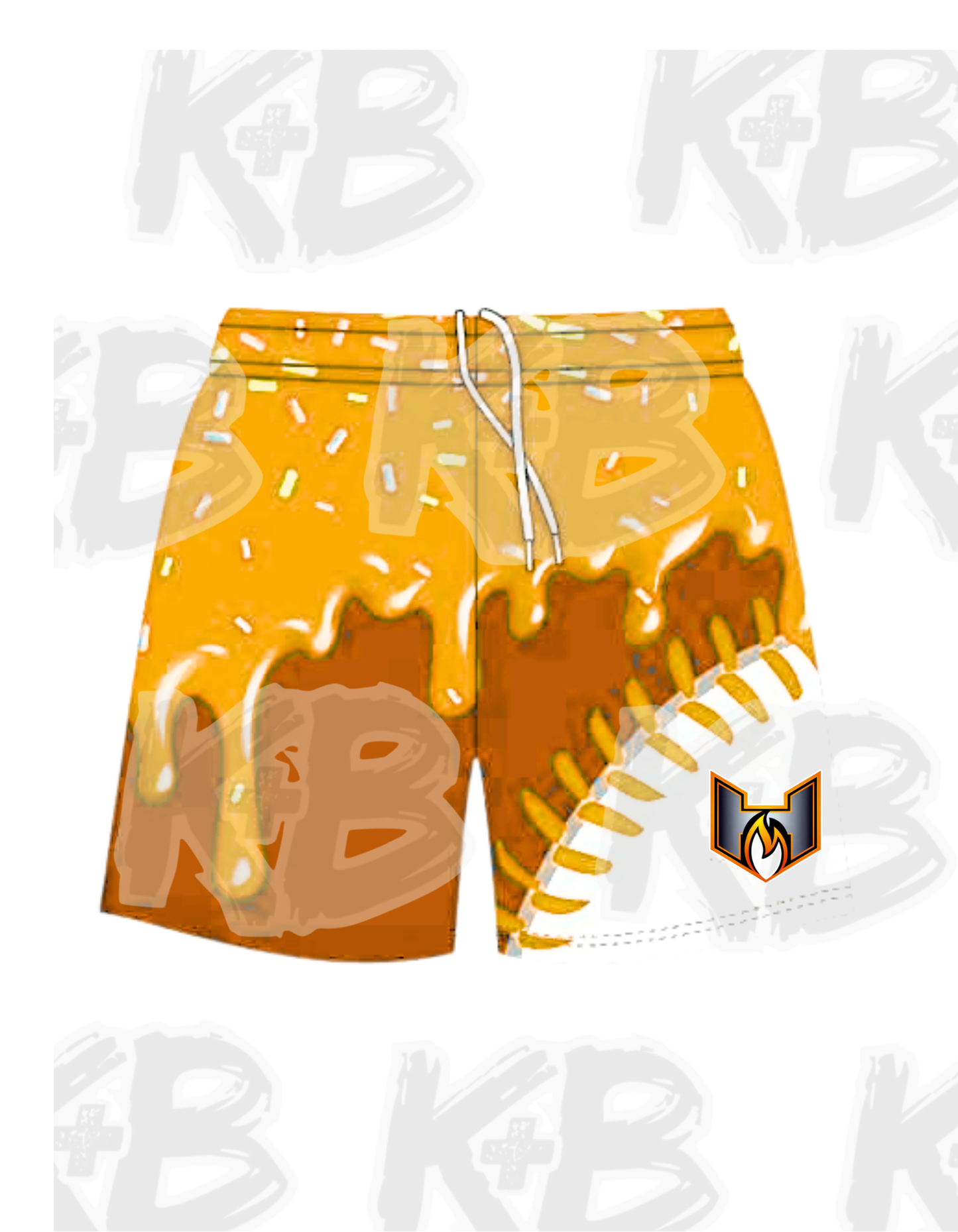 Heat Shorts drippy seams yellow