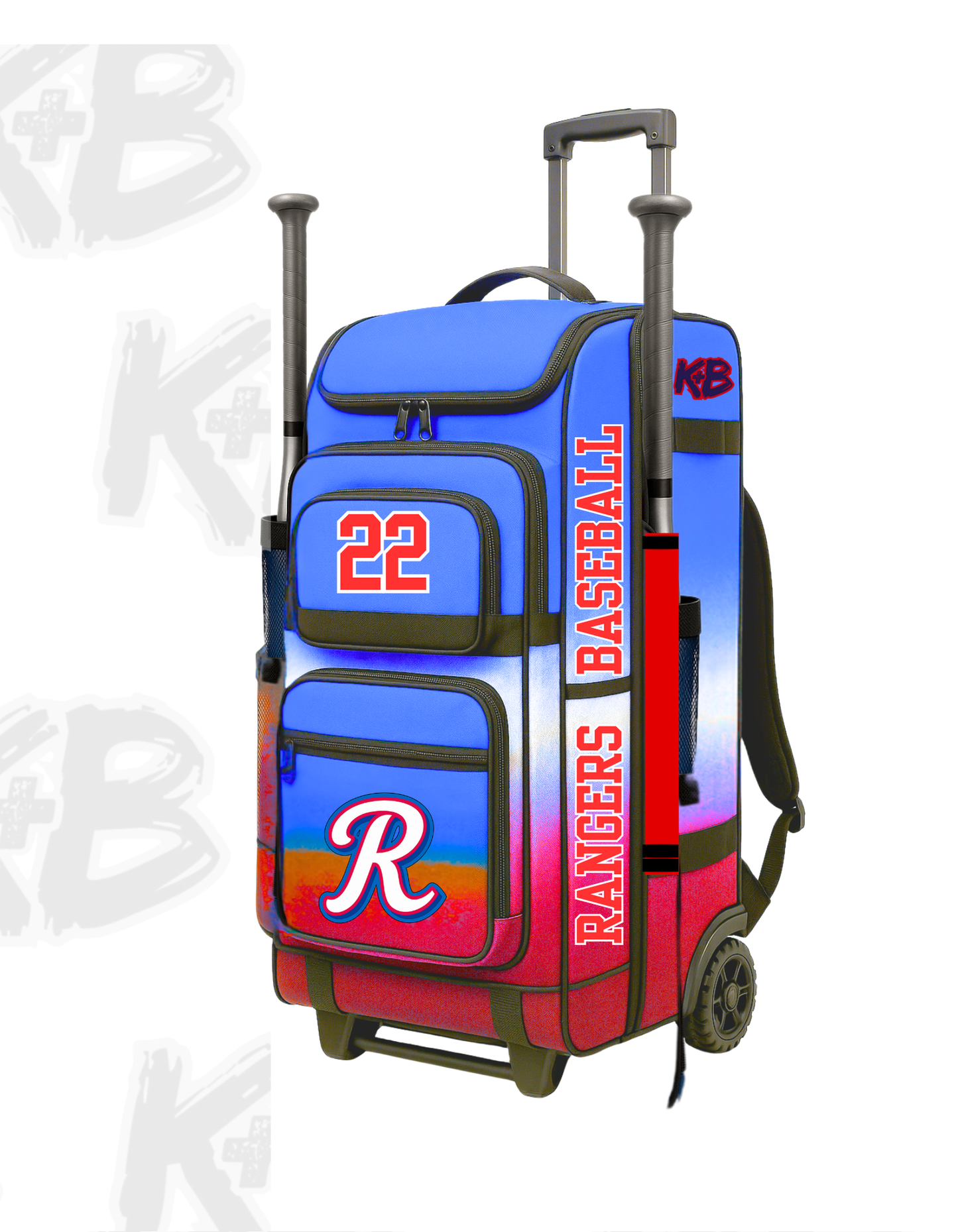 CR Custom Bat Bag w Trolley