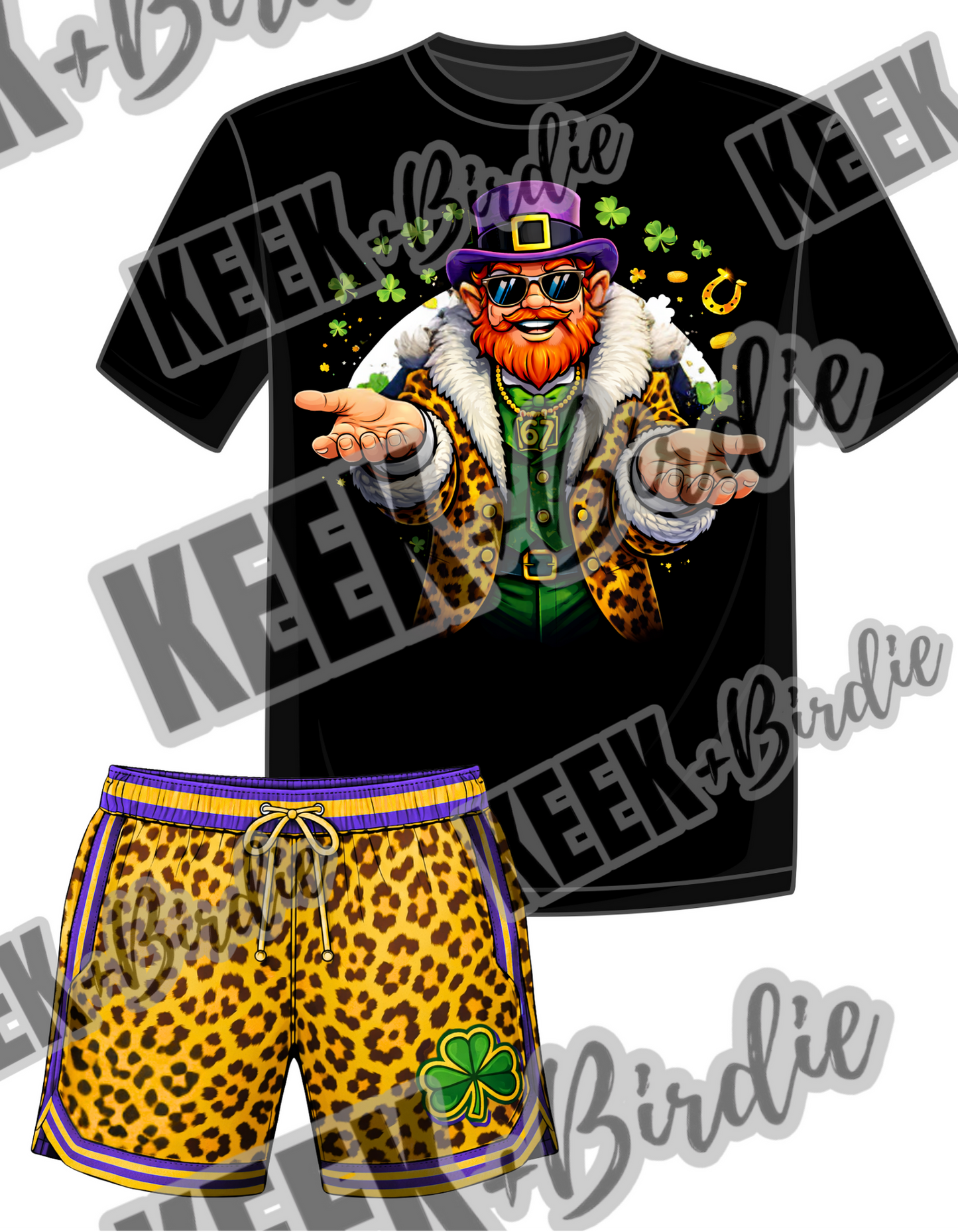 KB St Pats 67 Set Purple Cheetah