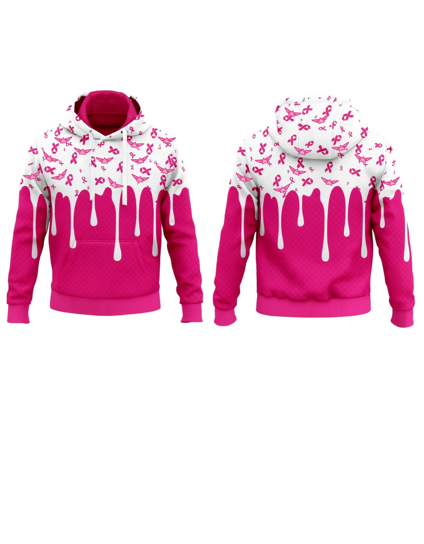 Aviators Hoodie Breast Cancer Pink