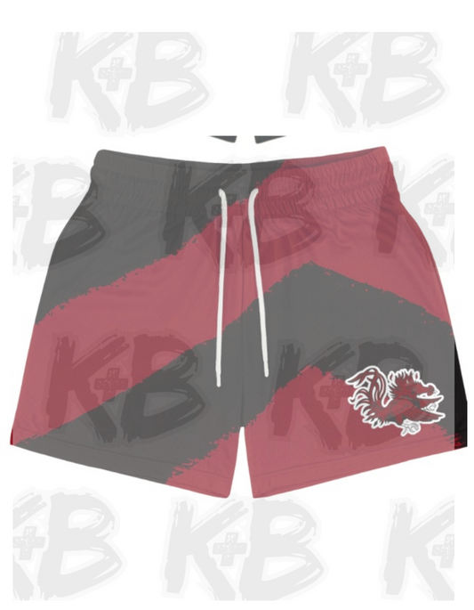 GC garnet/black shorts