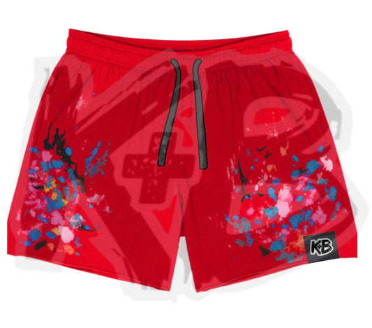 K+B Mesh Shorts Finger Paint