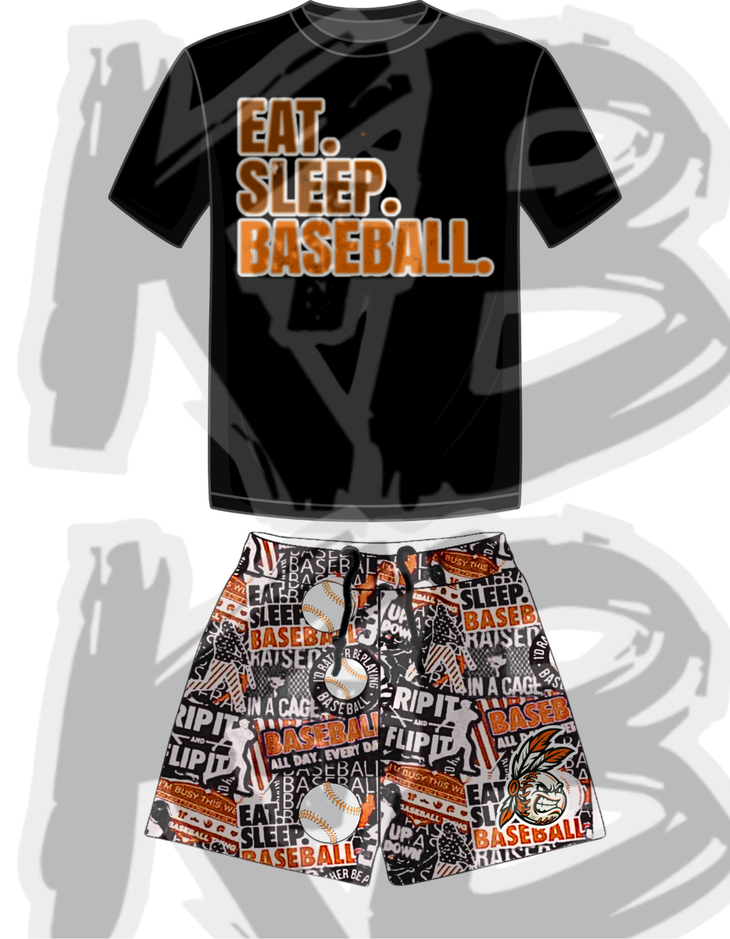 WB Set eat sleep baseball