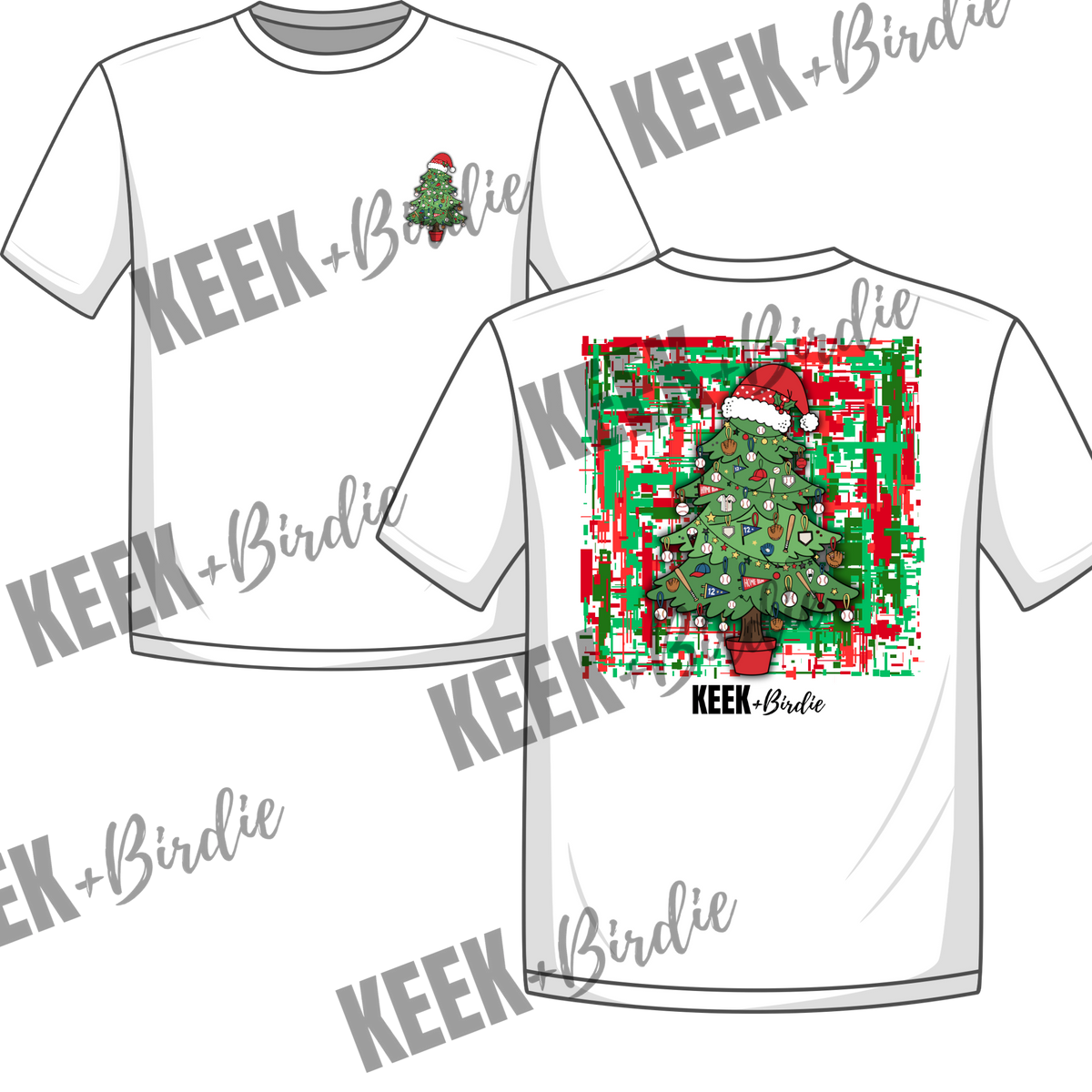 KB shirt baseball Christmas tree