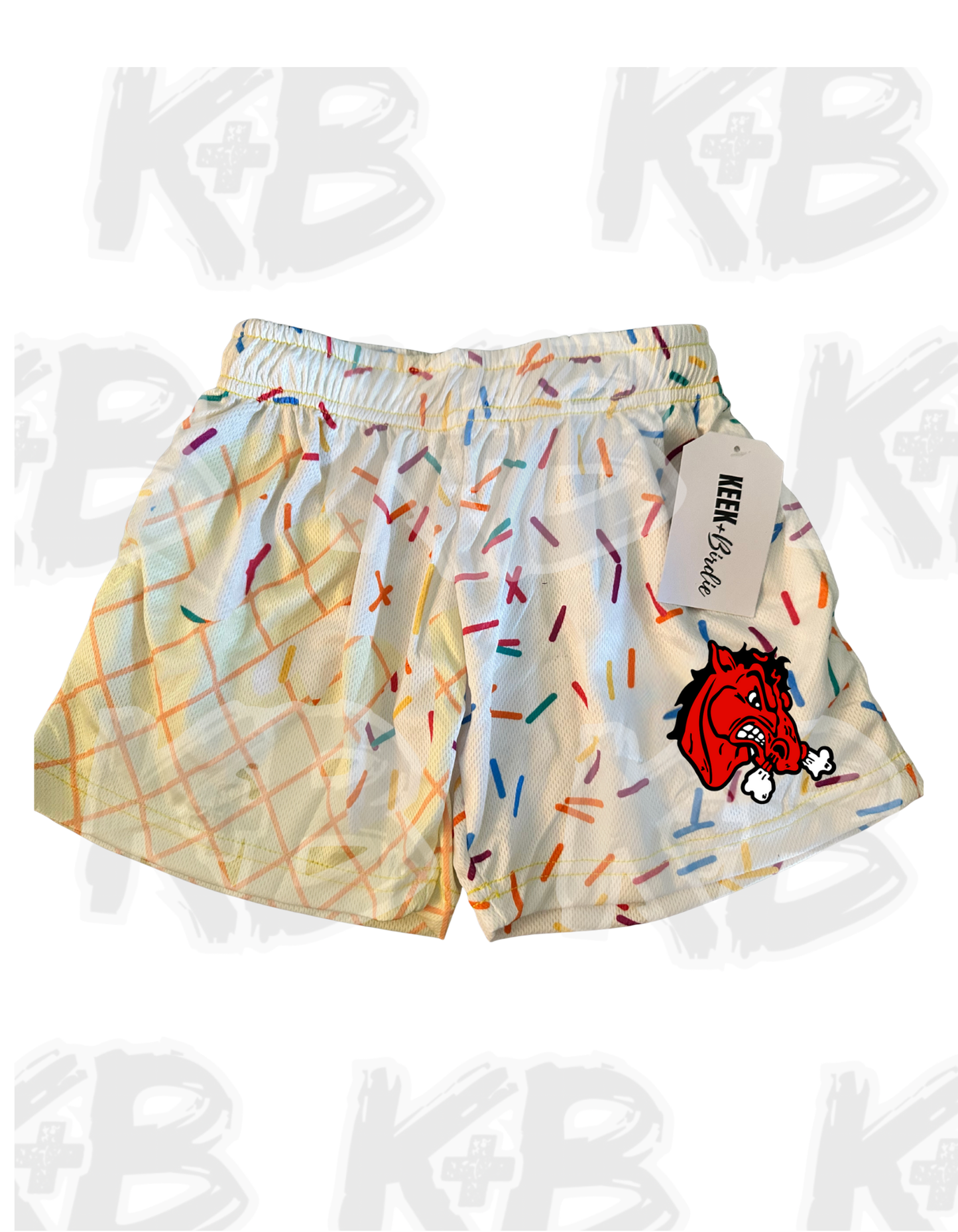 Big Red Shorts white ice cream