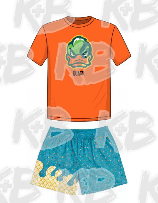 Ducks Logo/Ice Cream Shorts Set