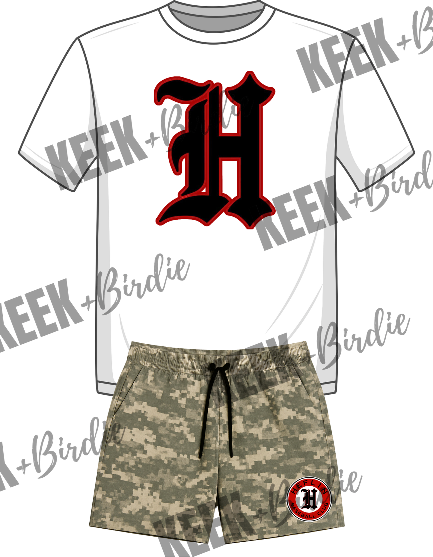 HT Set old English H/camo