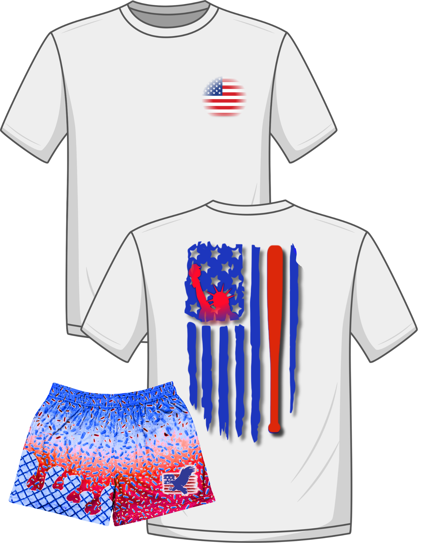 KB Set Flag/Lady Liberty (RWB Series) RTS