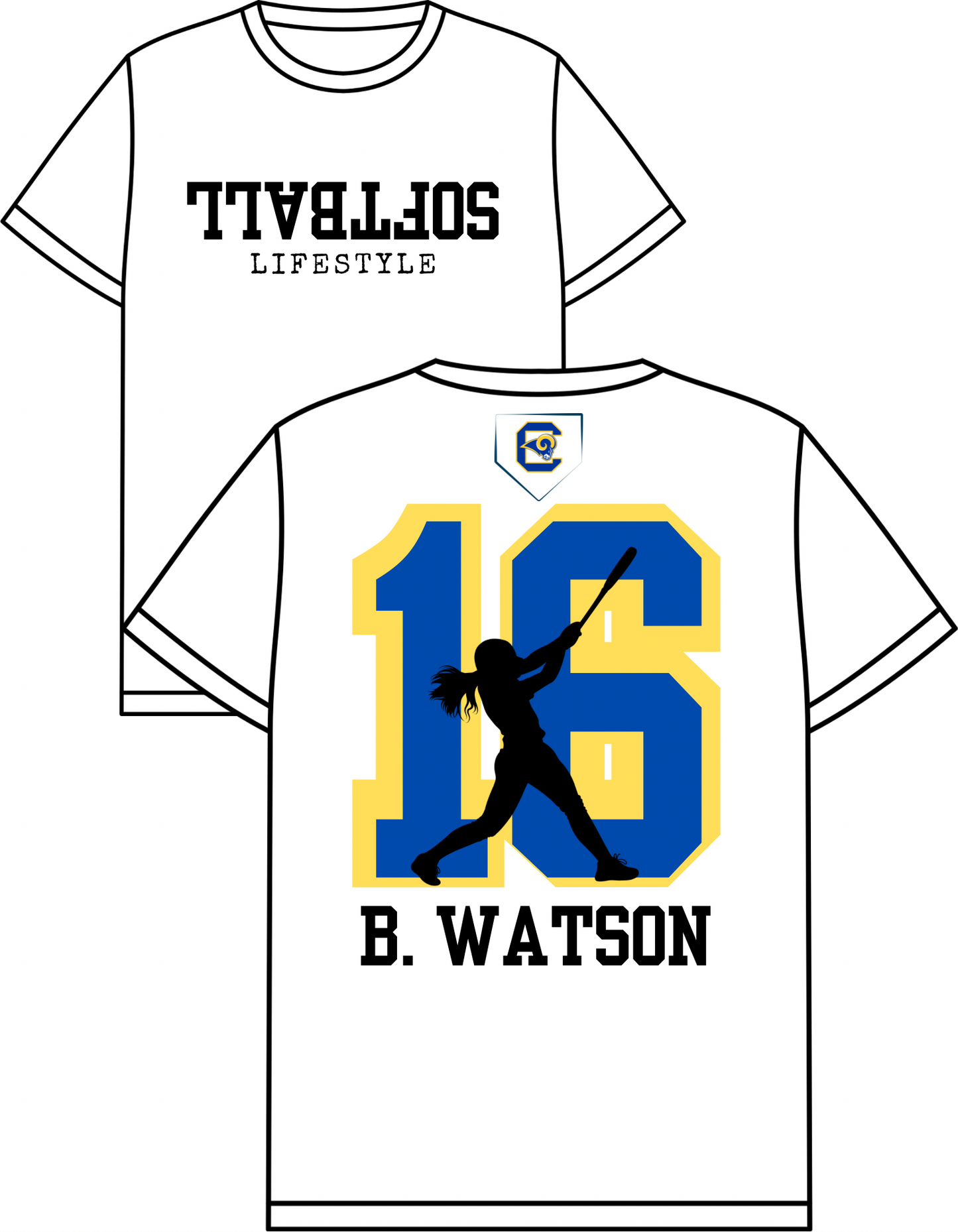 Softball Lifestyle- Custom #|Logo