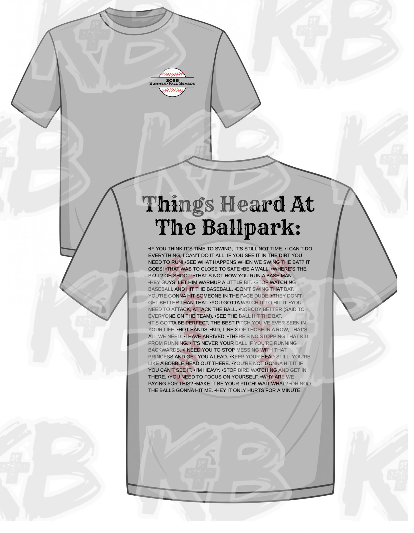 Things Heard At The Ballfield