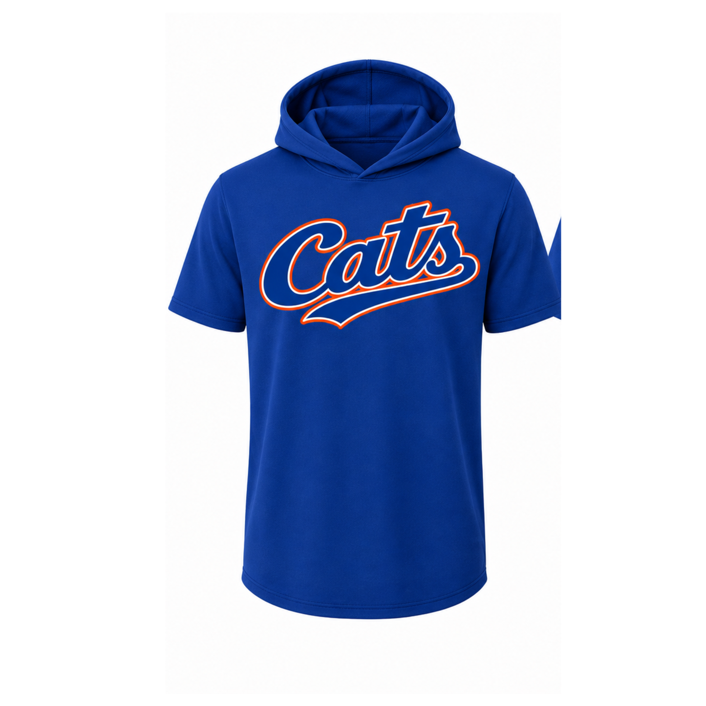 Cats SS hooded shirt blue