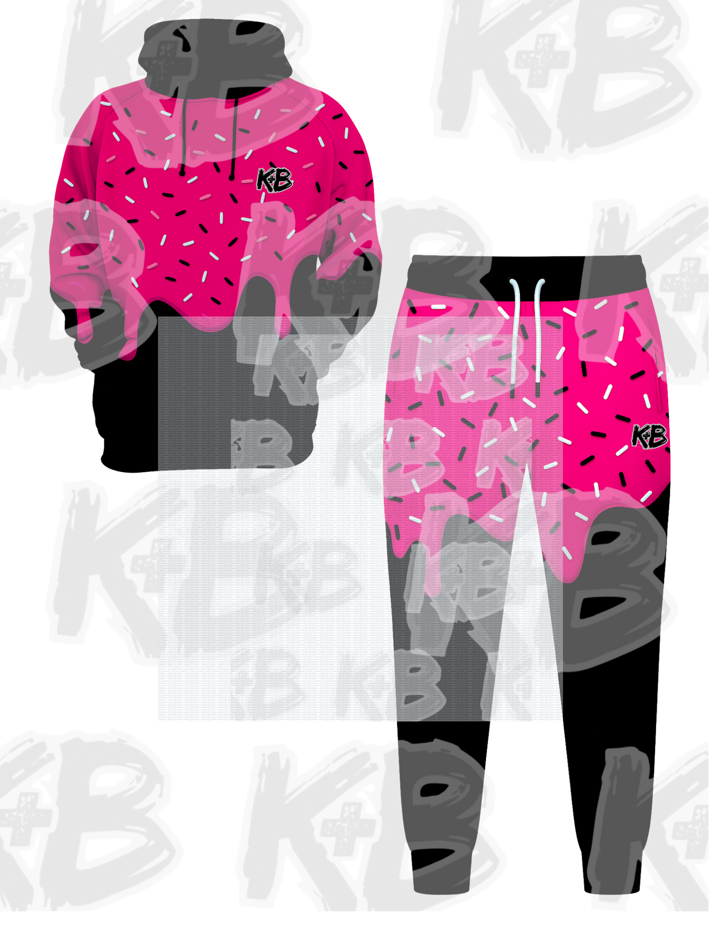 K+B Color Drip Sweat Set