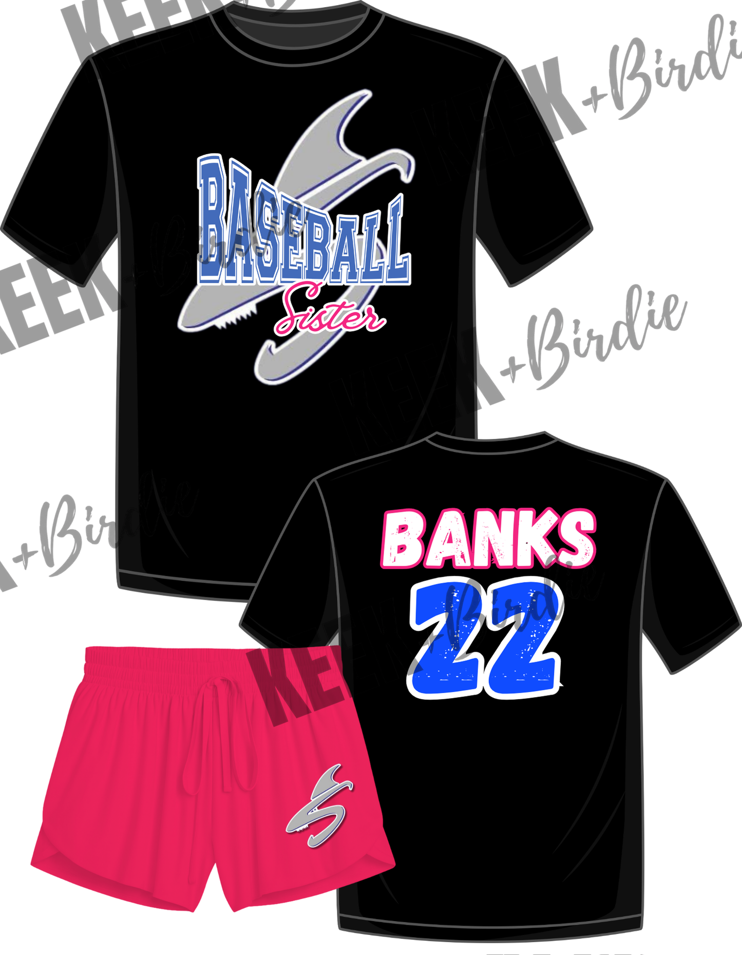 Sharks Sister Set baseball