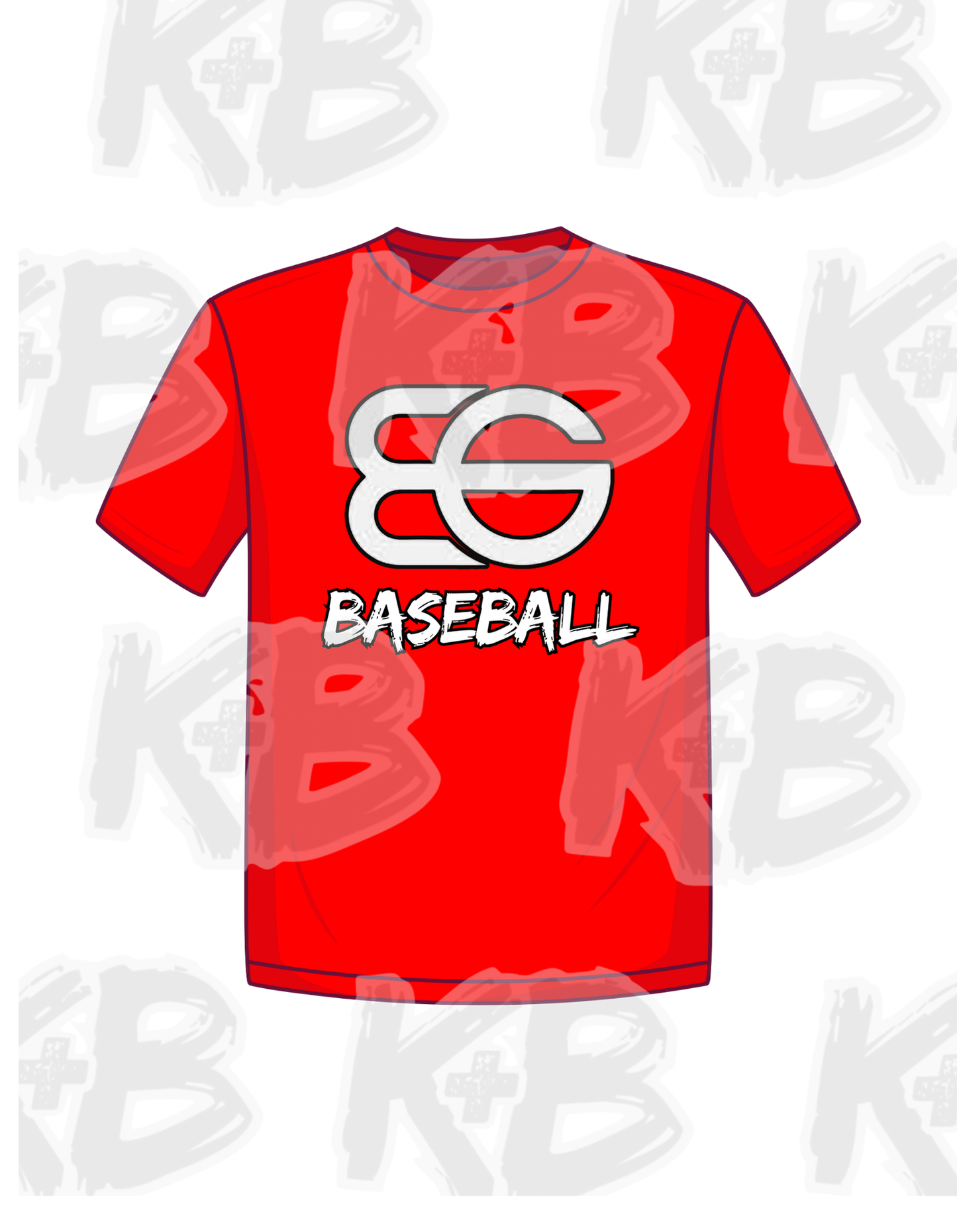 BG baseball red