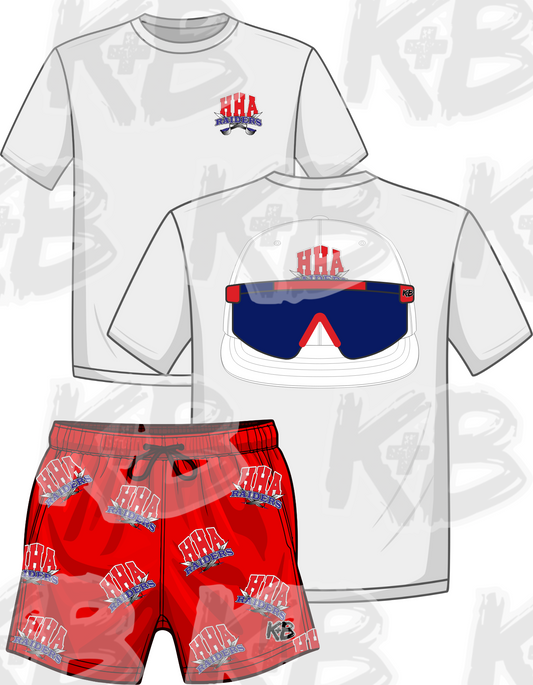 HHA Red hat/sunglasses scatter Set