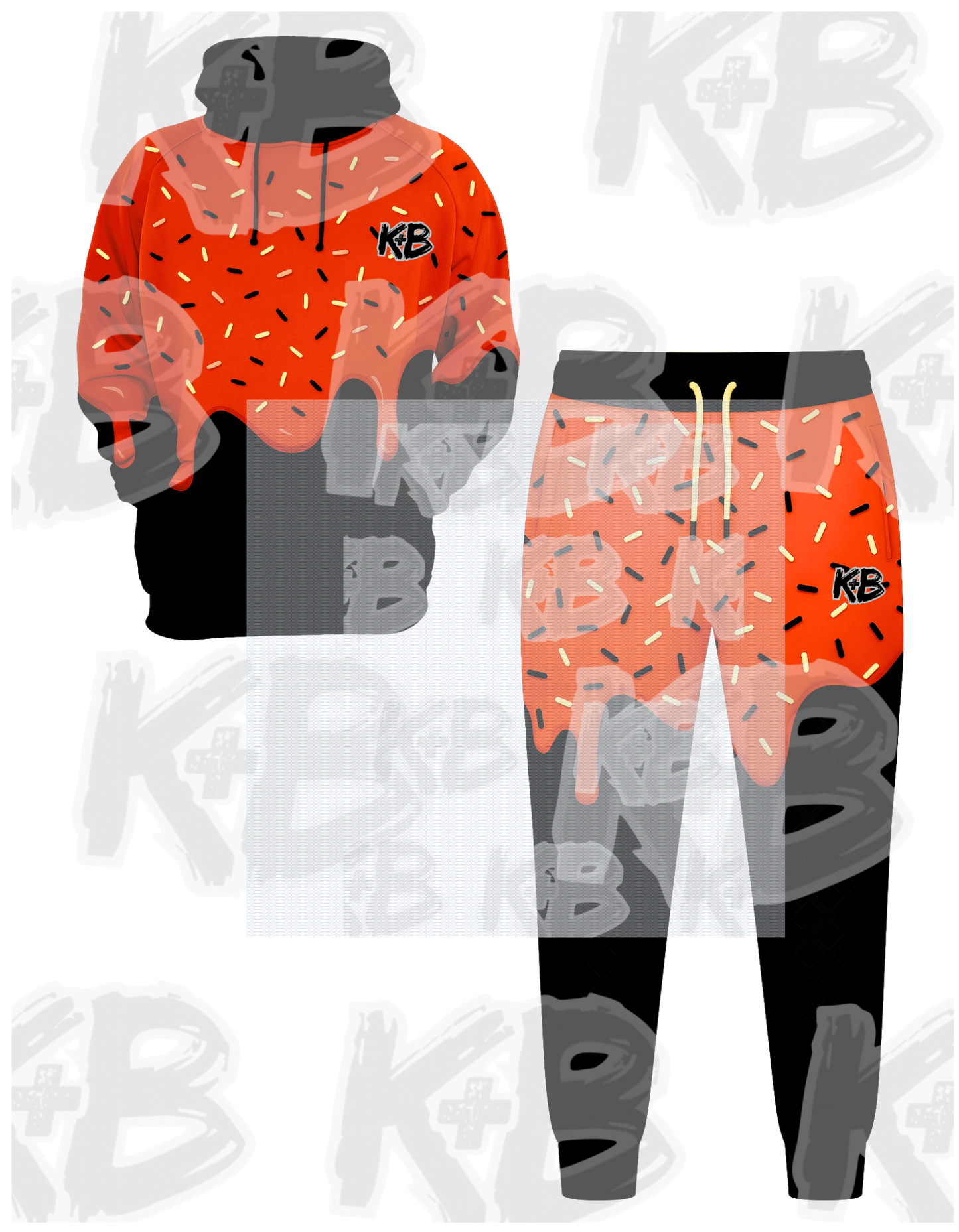 K+B Color Drip Sweat Set