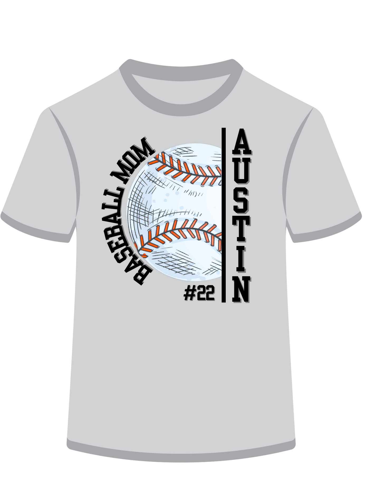 Baseball Mom/Player Name & #