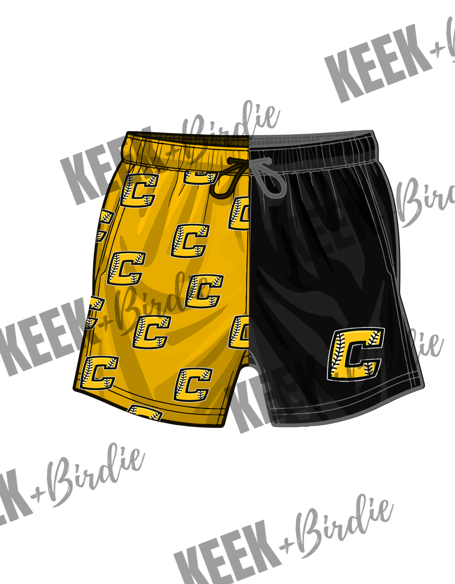Canes Shorts Blk|Ylw