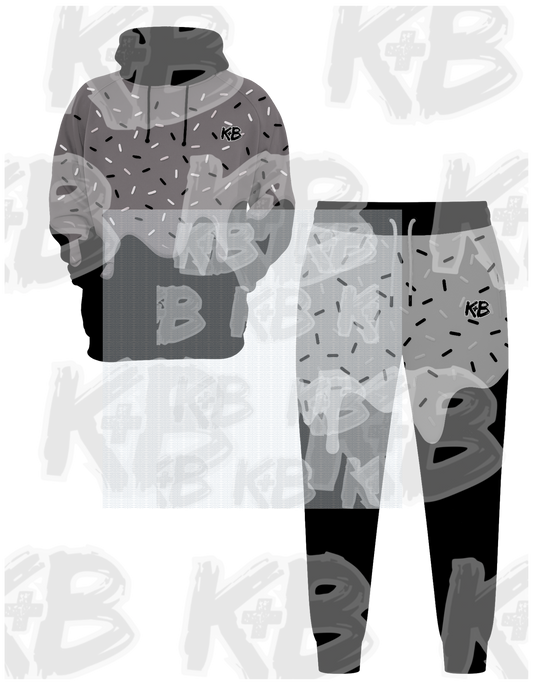 K+B Color Drip Sweat Set
