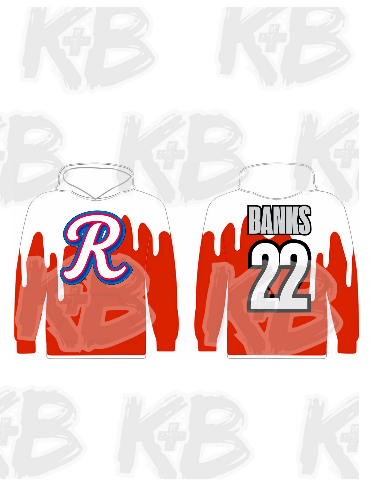 CR Hoodie red drip