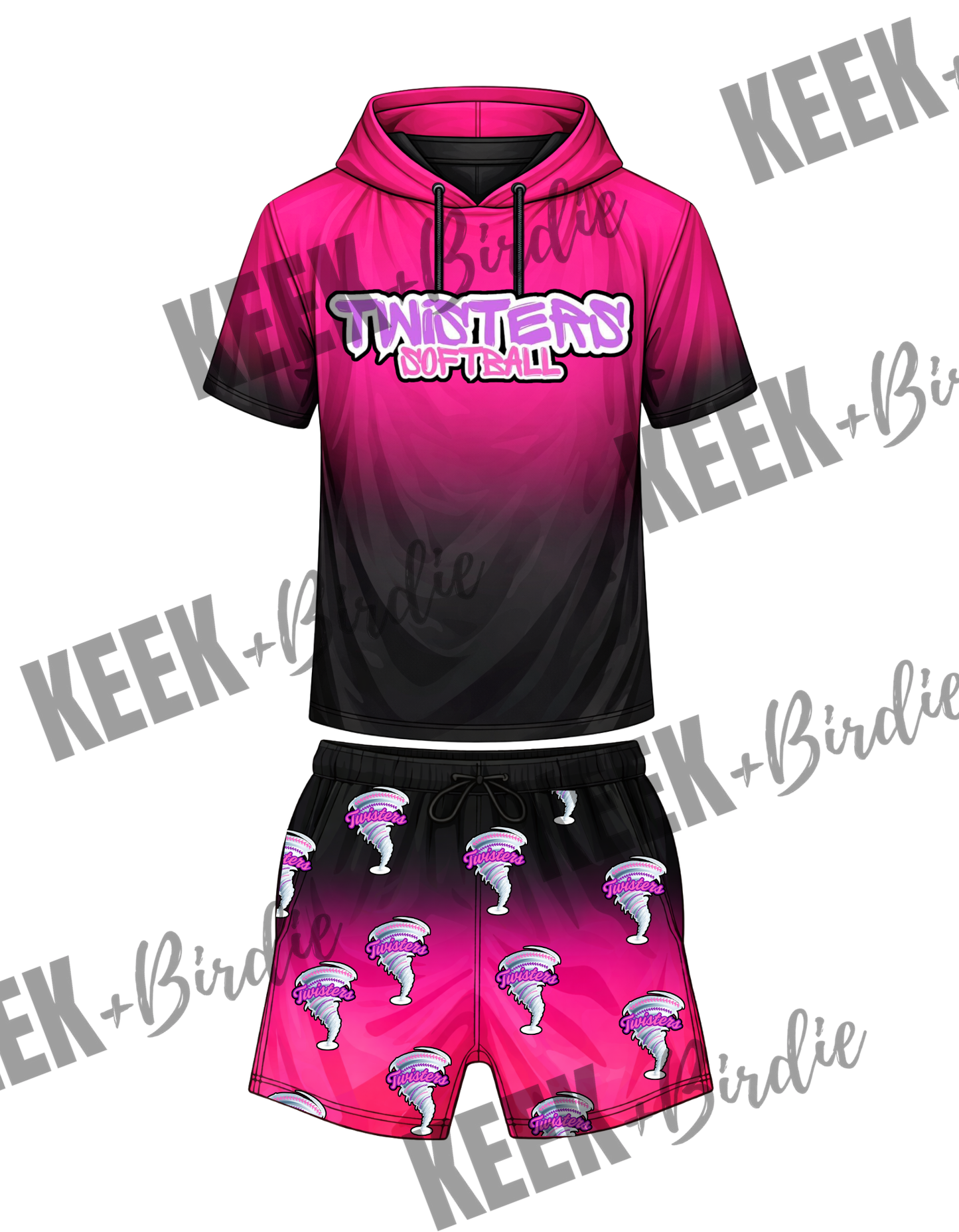 Twisters Hooded SS Shirt+Shorts Set