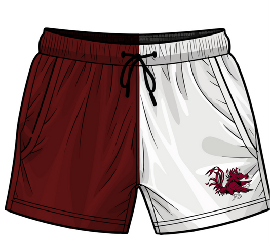 GC garnet/white shorts
